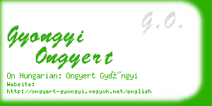 gyongyi ongyert business card